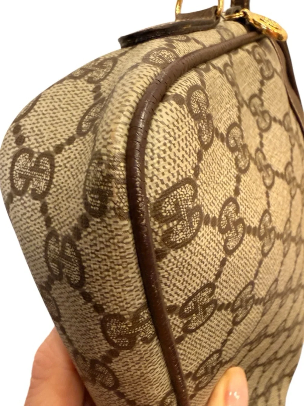 Vintage Gucci Brown GG Supreme Canvas Crossbody Bag - Picture 6 of 16